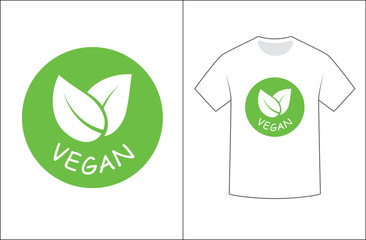 Vegan graphics design for t-shirt.