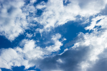 Obraz premium Blue sky and white clouds in day time.