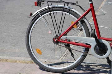 Fototapeta na wymiar Rear wheel bicycle