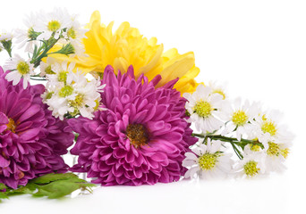 Bouquet of flowers  isolated on white.