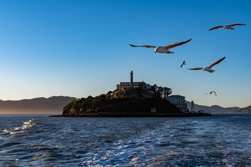Alcatraz Island prison penitenciary, San Francisco California, USA, March 30, 2020