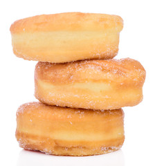 Donuts isolated on white background.