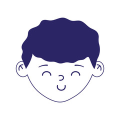 young man face character isolated icon on white background