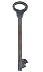 Key, metal, on a white background, vintage