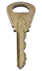 Key, metal, on a white background, vintage