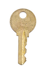 Key, metal, on a white background, vintage