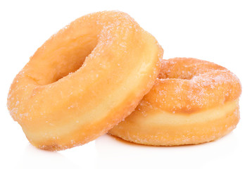 Donuts isolated on white background.