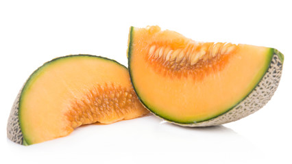 Melon isolated on white background.