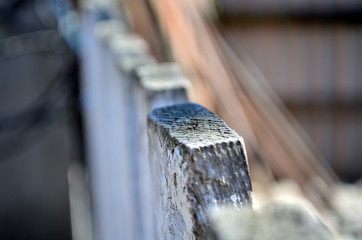 white colored wooden fence macro