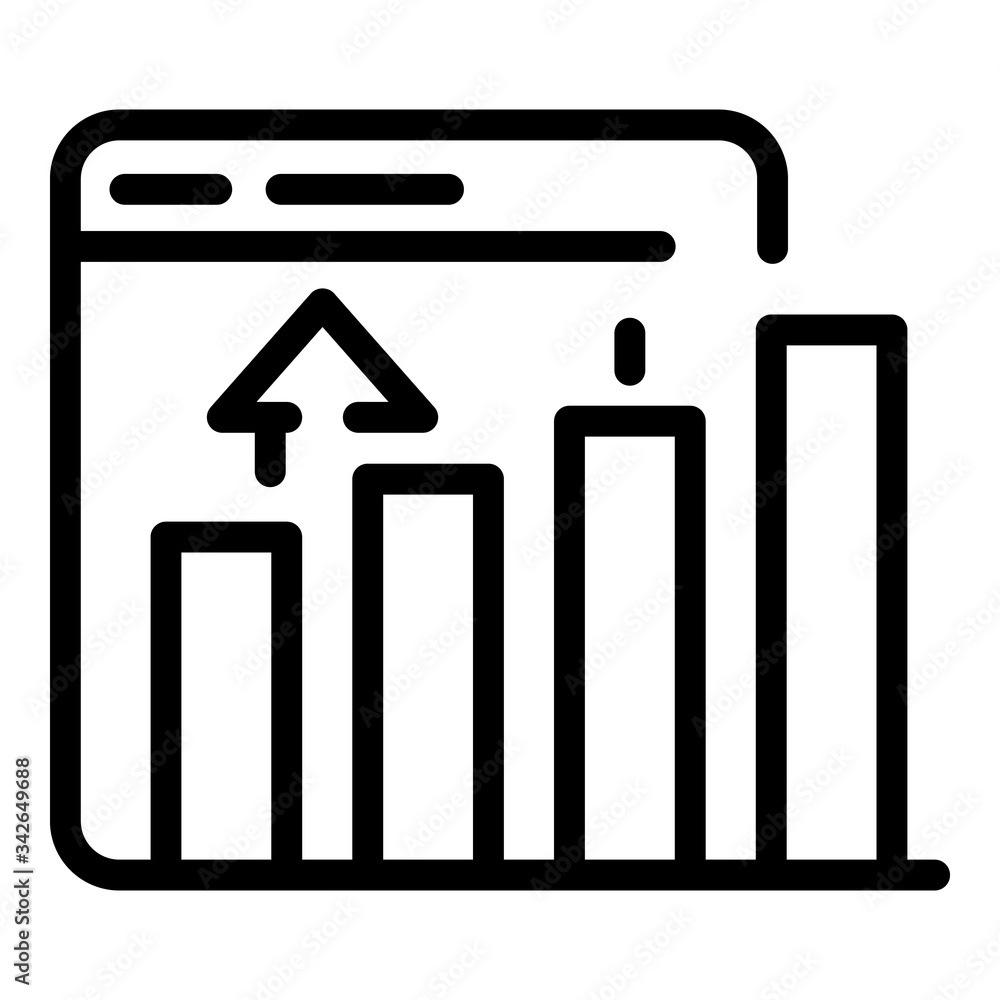 Poster diagram application icon. outline diagram application vector icon for web design isolated on white b