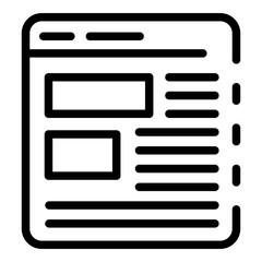 Web advetisment icon. Outline web advetisment vector icon for web design isolated on white background