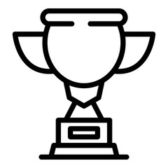 Sport trophy icon. Outline sport trophy vector icon for web design isolated on white background