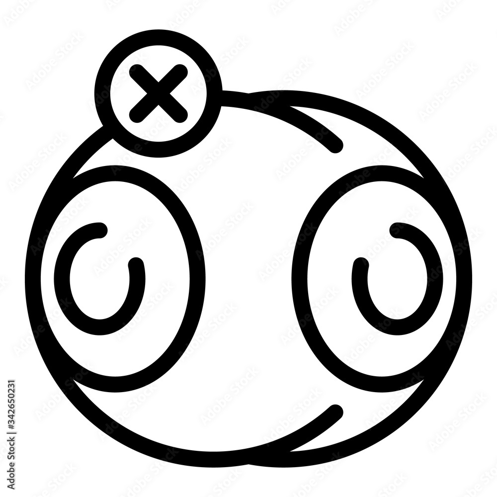 Poster eye ball with two pupils icon. outline eye ball with two pupils vector icon for web design isolated 