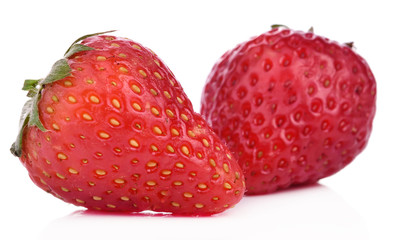 strawberries healthy fresh fruit from nature isolated on a white background.