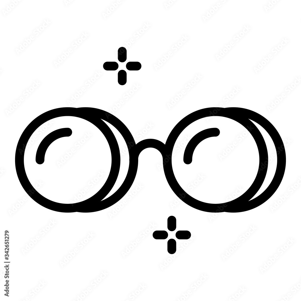 Poster glasses without arches icon. outline glasses without arches vector icon for web design isolated on w