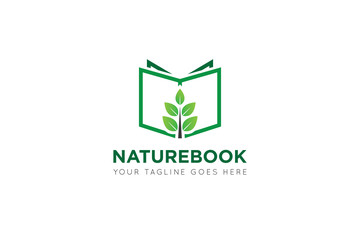 leaf book logo and icon vector illustration design template
