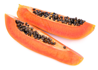 papaya isolated on a white background