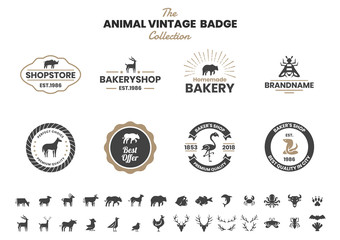 Animal Vintage Vector for banner