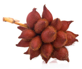 Fototapeta premium Salak fruit, Salacca zalacca isolated on the white background.