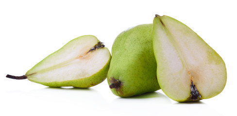 Pear healthy fresh fruit from nature isolated on a white background.