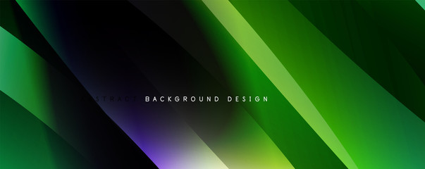 Wave liquid style lines with shadows and light on gradient background