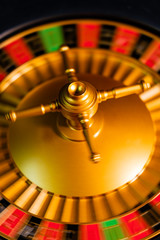 Spinning Roulette close up at the Casino - Selective Focus