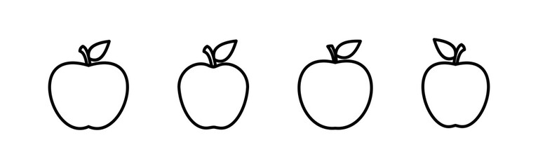 Apple icons set. Apple vector icon