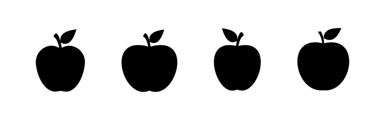 Apple icons set. Apple vector icon