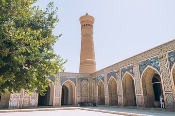 Fototapeta premium Middle Asia. Uzbekistan Bukhara. Summer. Eastern mosque. Poi Kalyan complex. Courtyard