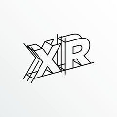 Initial Letter XR with Architecture Graphic Logo Design