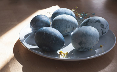 blue eggs for Easter 