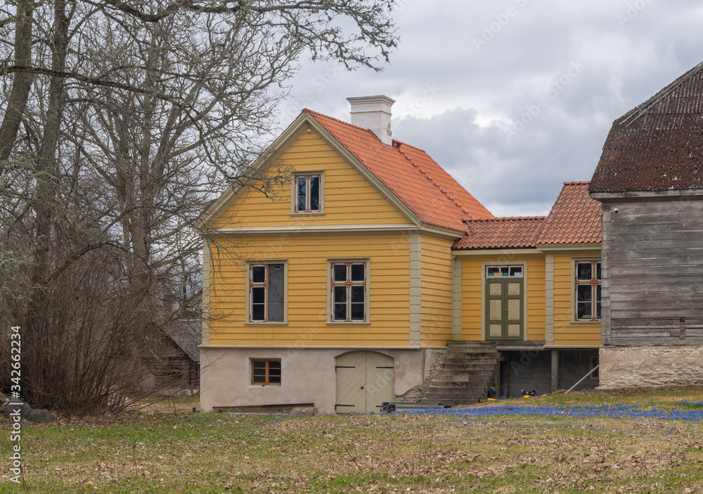 Canvas Prints manor in estonia europe