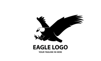 silhouette A simple eagle, suitable for business symbols or logos