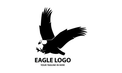 Naklejka premium silhouette A simple eagle, suitable for business symbols or logos