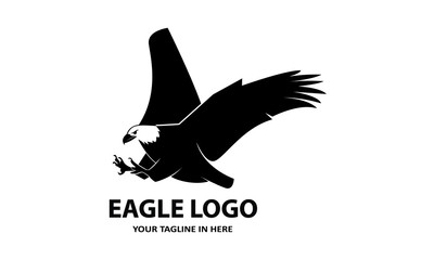 silhouette A simple eagle, suitable for business symbols or logos