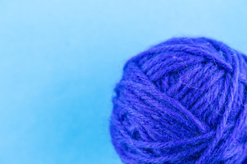 yarn color blue on blue background.