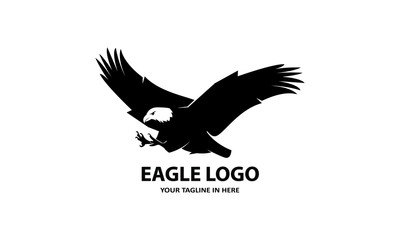 silhouette A simple eagle, suitable for business symbols or logos