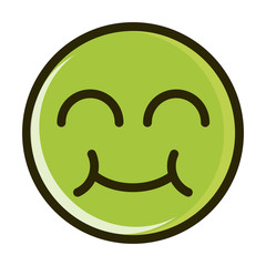 funny smiley emoticon face expression line and fill icon