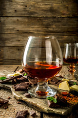 Glass of brandy, whiskey or cognac