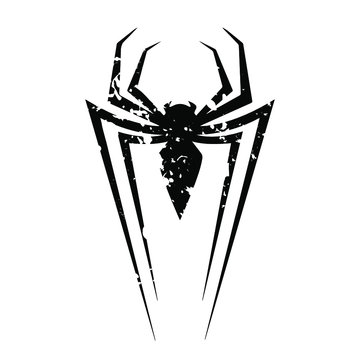 Spider Badge logo design grunge 