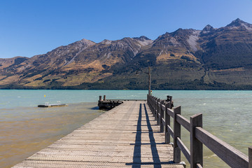 Pier at Glenorchy. New Zealand. South Island.