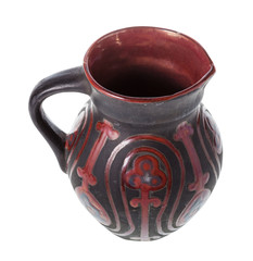 typical georgian ceramic jugful isolated