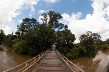 Bridge inside Iguazu Falls