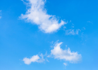 white clouds dissipating in blue sky