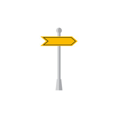 Road yellow traffic sign icon design isolated on white background