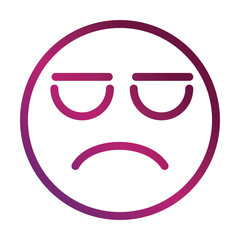 sadness funny smiley emoticon face expression gradient style icon
