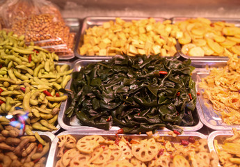 Seaweed in the sauce.