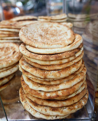 Uzbek dough cakes on the counter