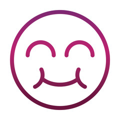 funny smiley emoticon face expression gradient style icon