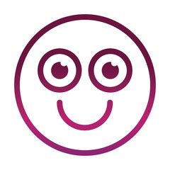 happy funny smiley emoticon face expression gradient style icon